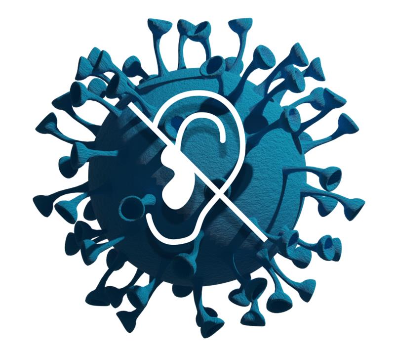 virus and ear graphic